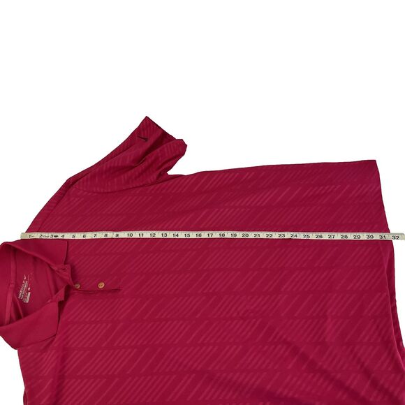 Mens Nike Golf Tour Performance Pink Short Sleeve Polo Shirt Size XL Dri-Fit - Picture 4 of 6